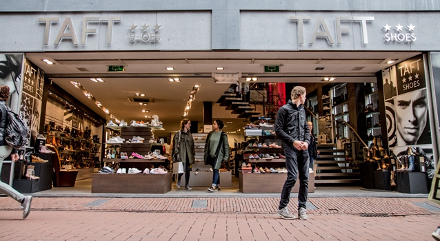 In de Kalverstraat schoenen kopen bij Taft Shoes
